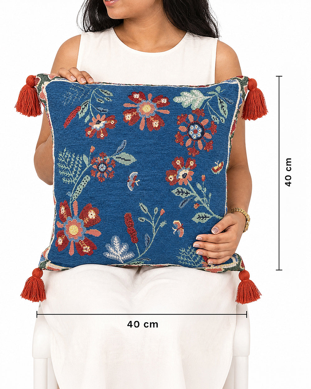 Blooming Woods Jacquard Cushion Cover | Forest Folklore
