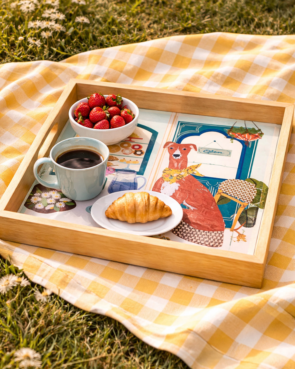 Florentine Hound Wooden Tray | Citrus Zest
