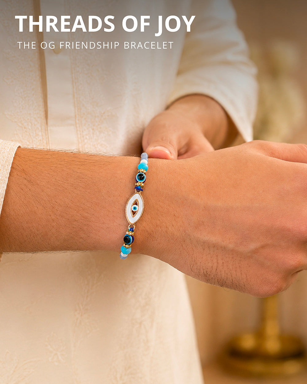 Evil-Eye Rakhi - Beads & Thread