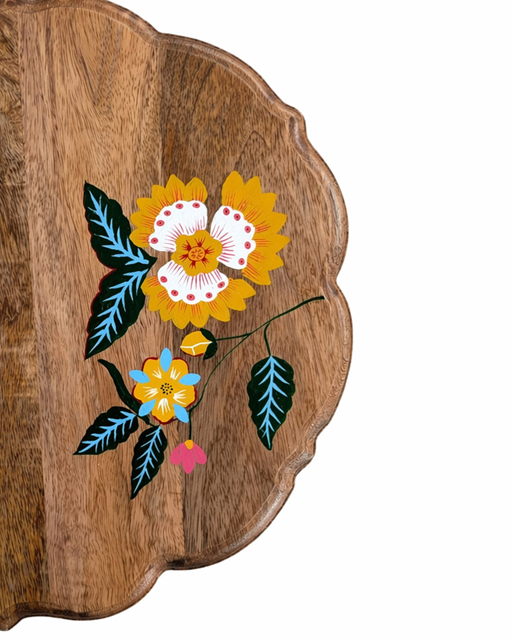 Florentine Wooden Snack-cum-Cake Stand, 12"| Citrus Zest