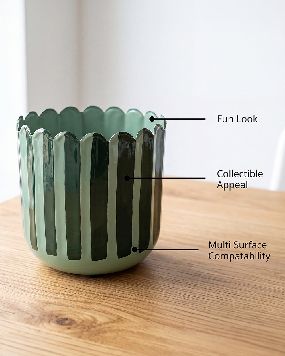 Green Grove Metal Planter - Small | Forest Folklore