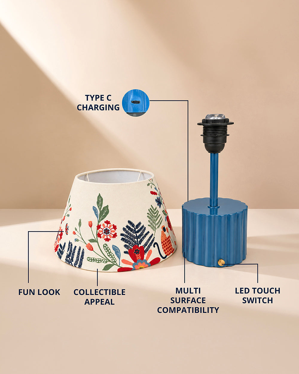 Forest Bloom Conical Table Lamp | Forest Folklore