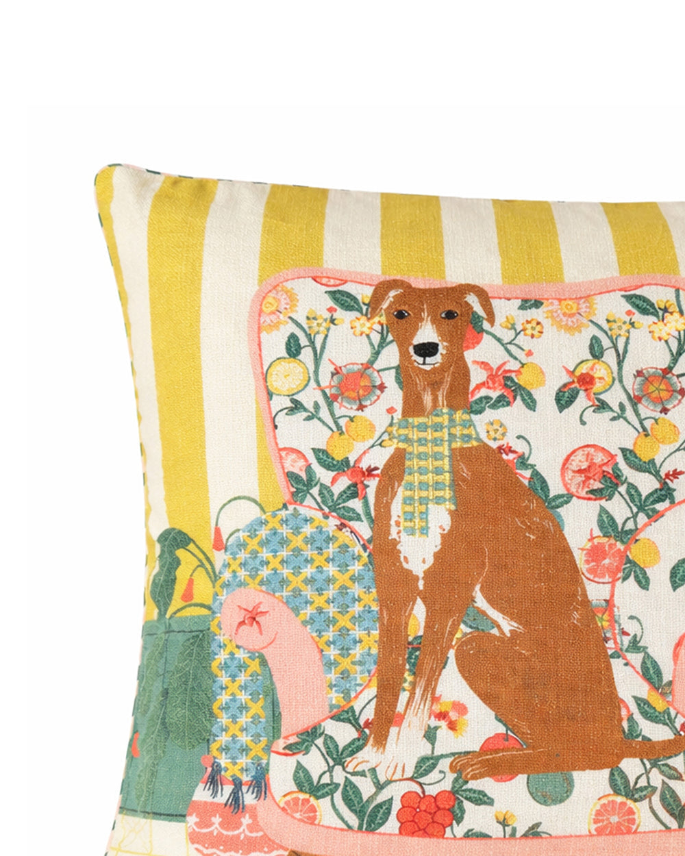 Florentine Hound Cushion, Set of 3| Citrus Zest