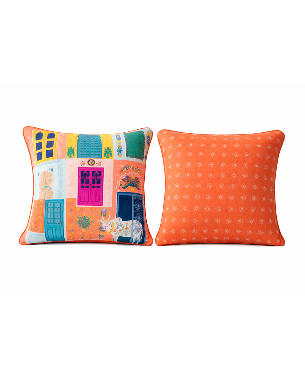 Haveli Windows Cushion| Citrus Zest