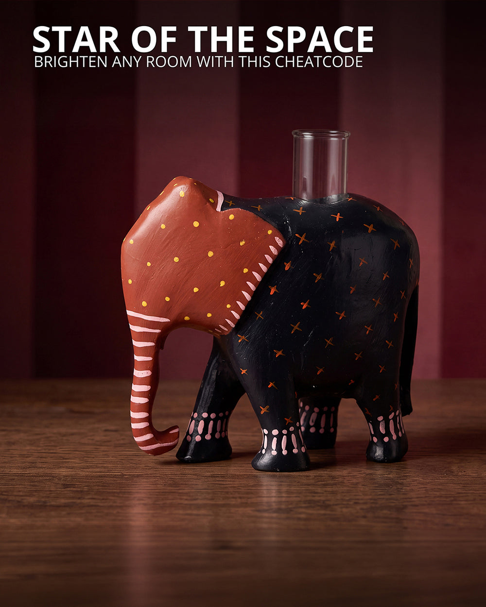 Folklore Elephant Wooden Figurine  | Forest Folklore