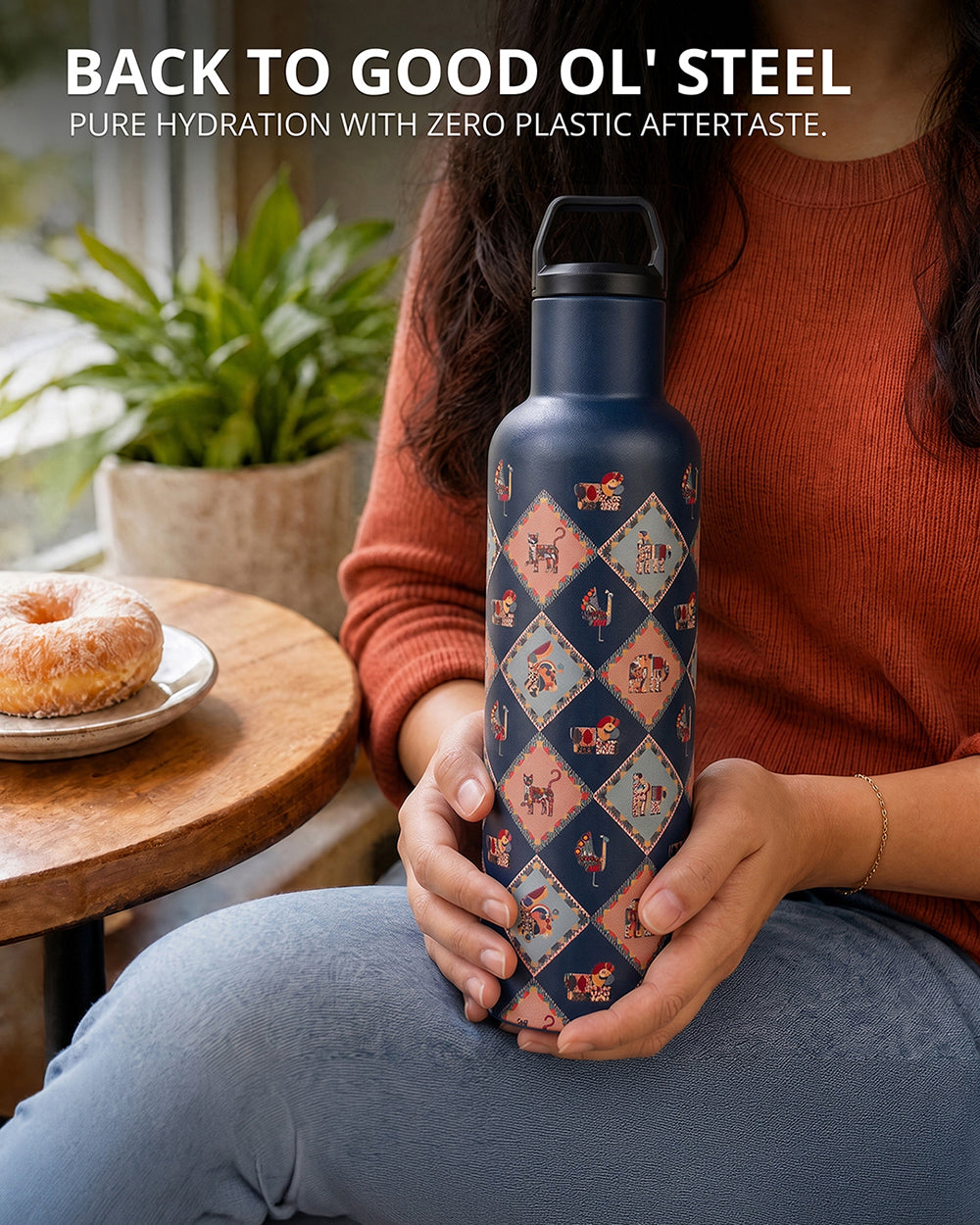 Jungle Jigsaw Insulated Steel Sipper - 900 ml | Forest Folklore
