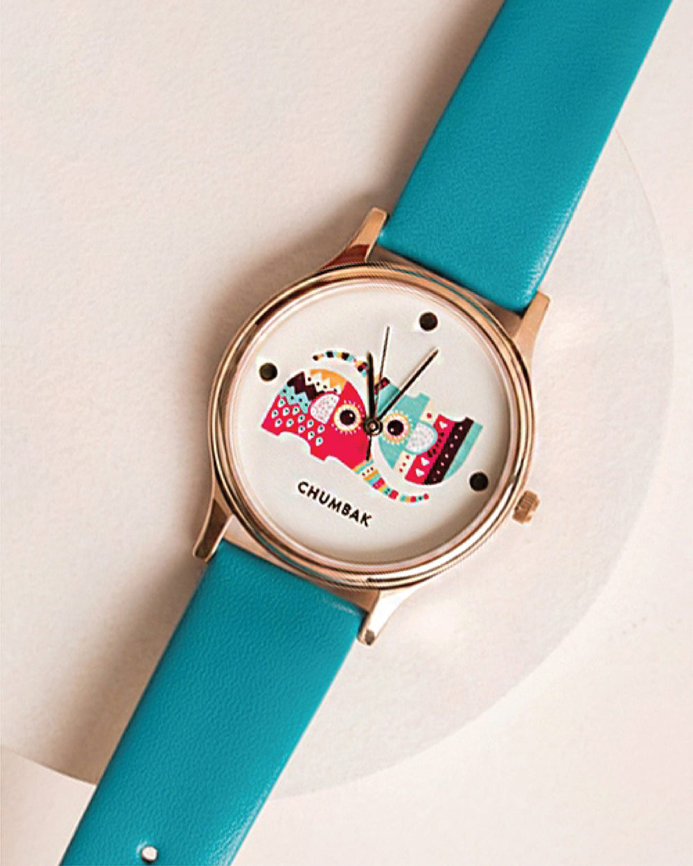 TEAL by Chumbak Decorative Elephant Wrist Watch