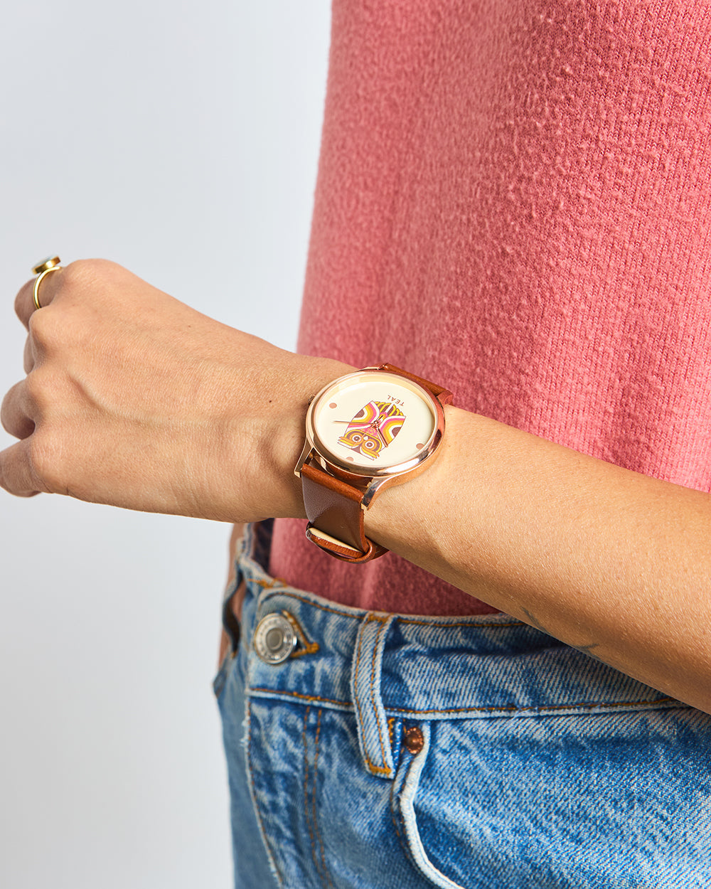 TEAL by Chumbak Aztec Owl Wrist Watch