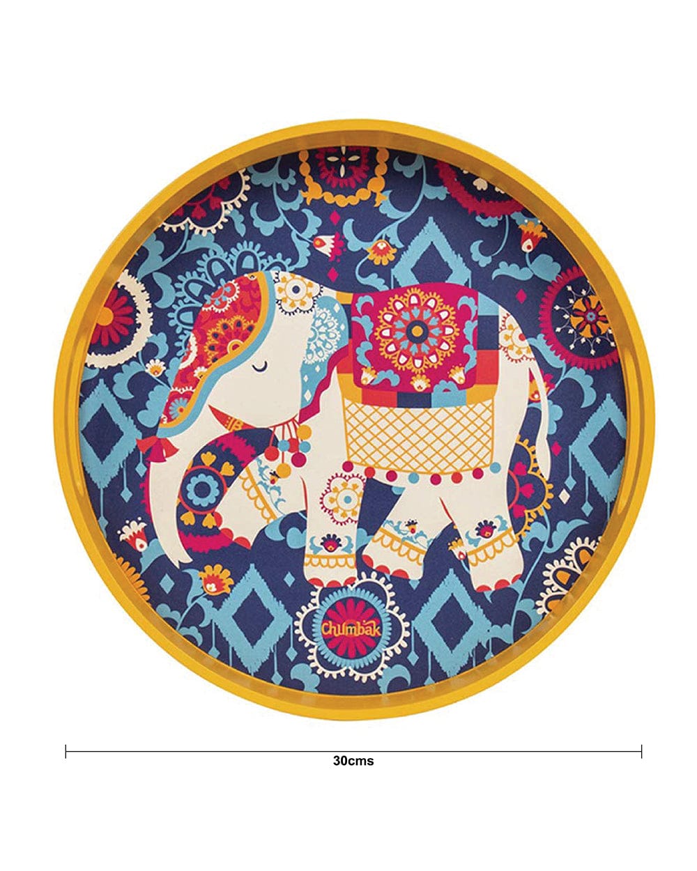 Chumbak Regal Elephant Round Tray