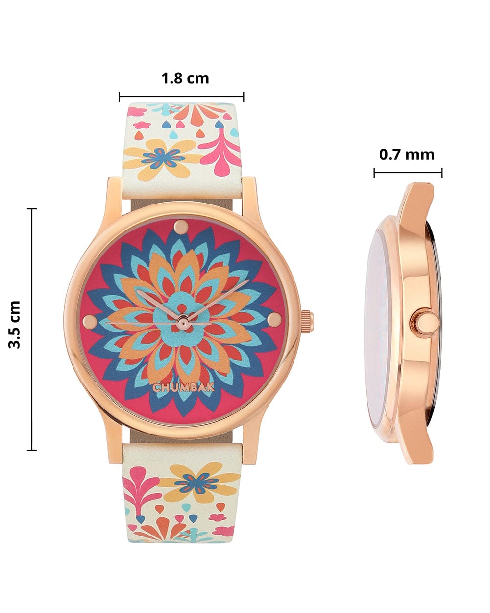 Chumbak TEAL by Chumbak Jungle Burst Wrist Watch