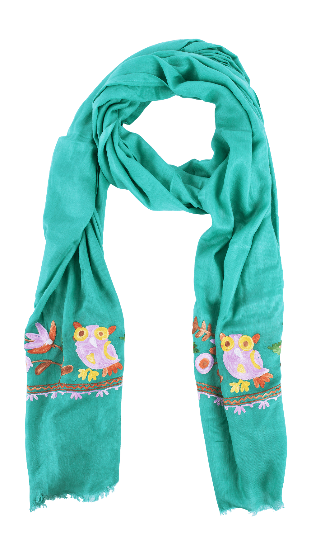 Chumbak Bohemian Garden Owl Embroidered Scarf