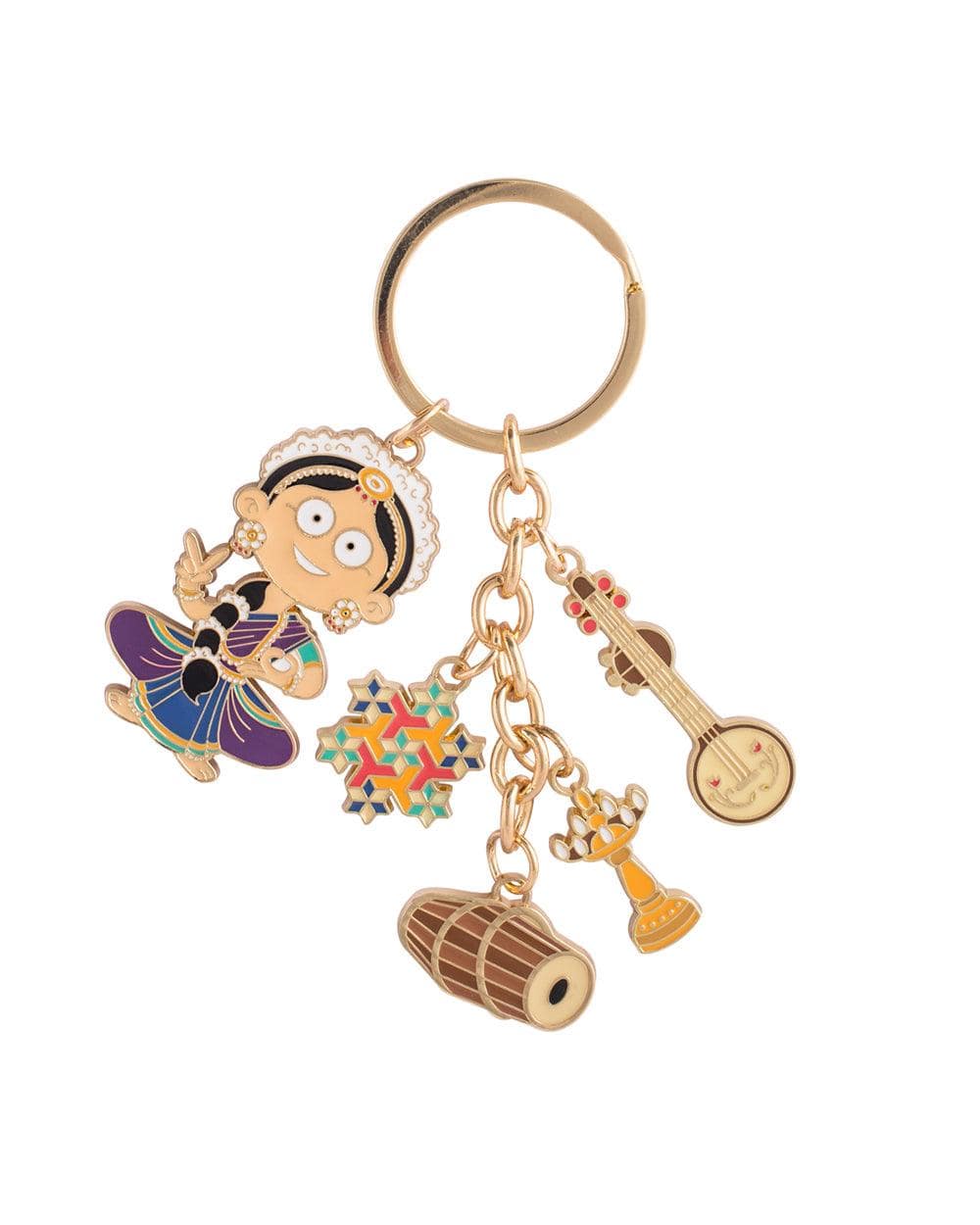 Chumbak Bharatnatyam Metal Keychain