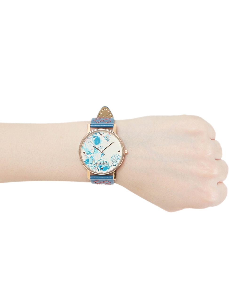 Chumbak TEAL by Chumbak Tulip Garden Quilted Wrist Watch