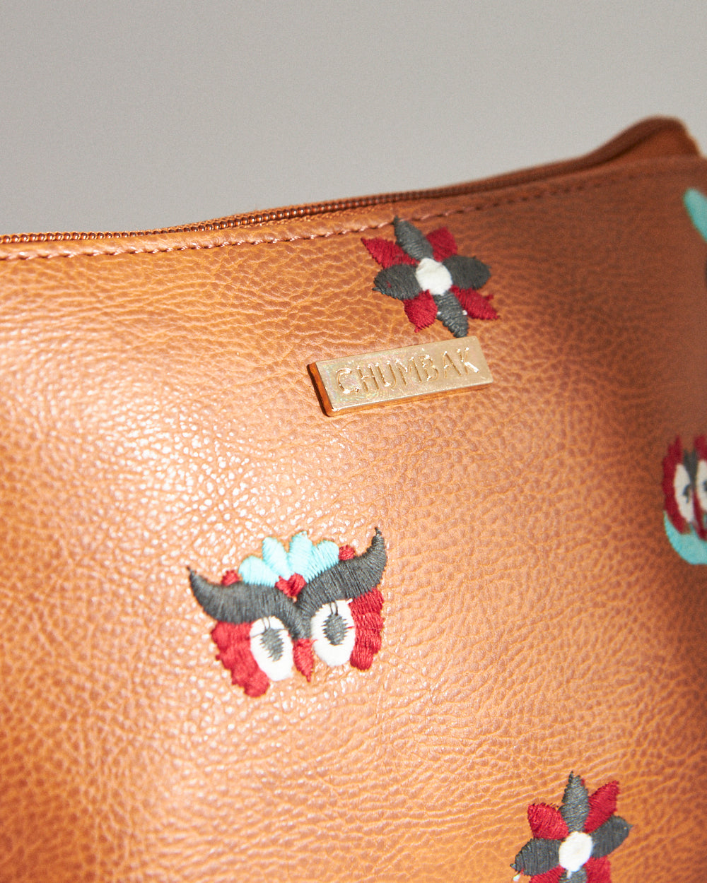 Owl Eyes Embroidered Pouch