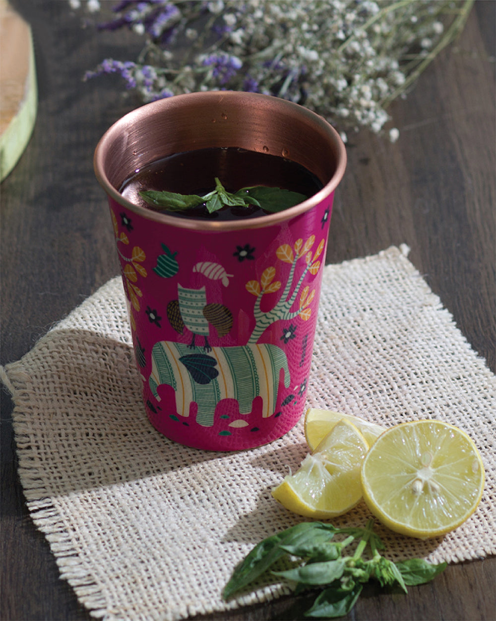 Jungle Folk Copper Tumbler - Large