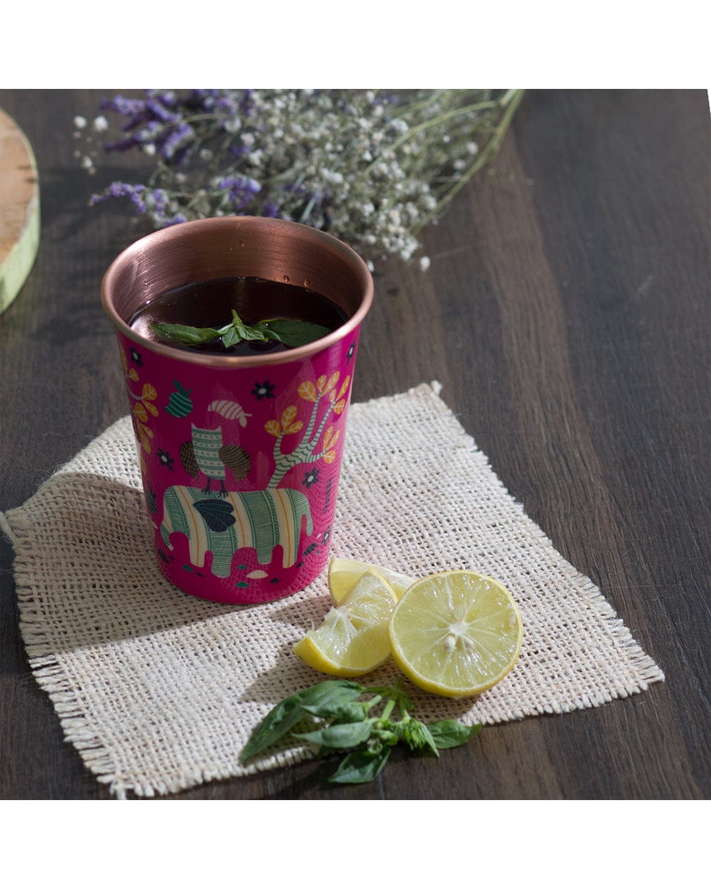 Chumbak Jungle Folk Copper Tumbler - Large