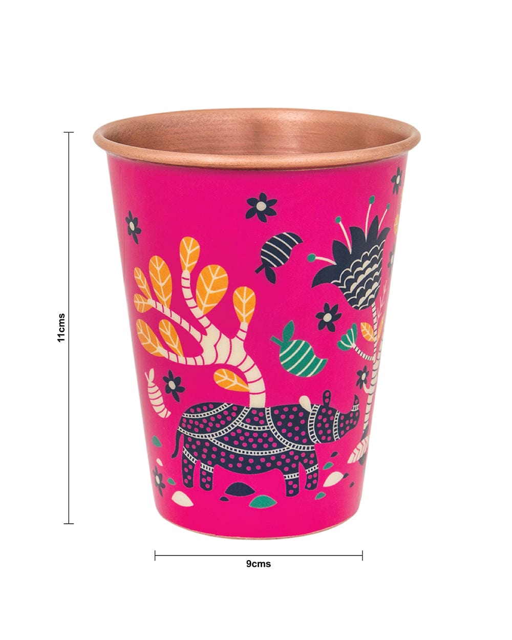 Chumbak Jungle Folk Copper Tumbler - Large