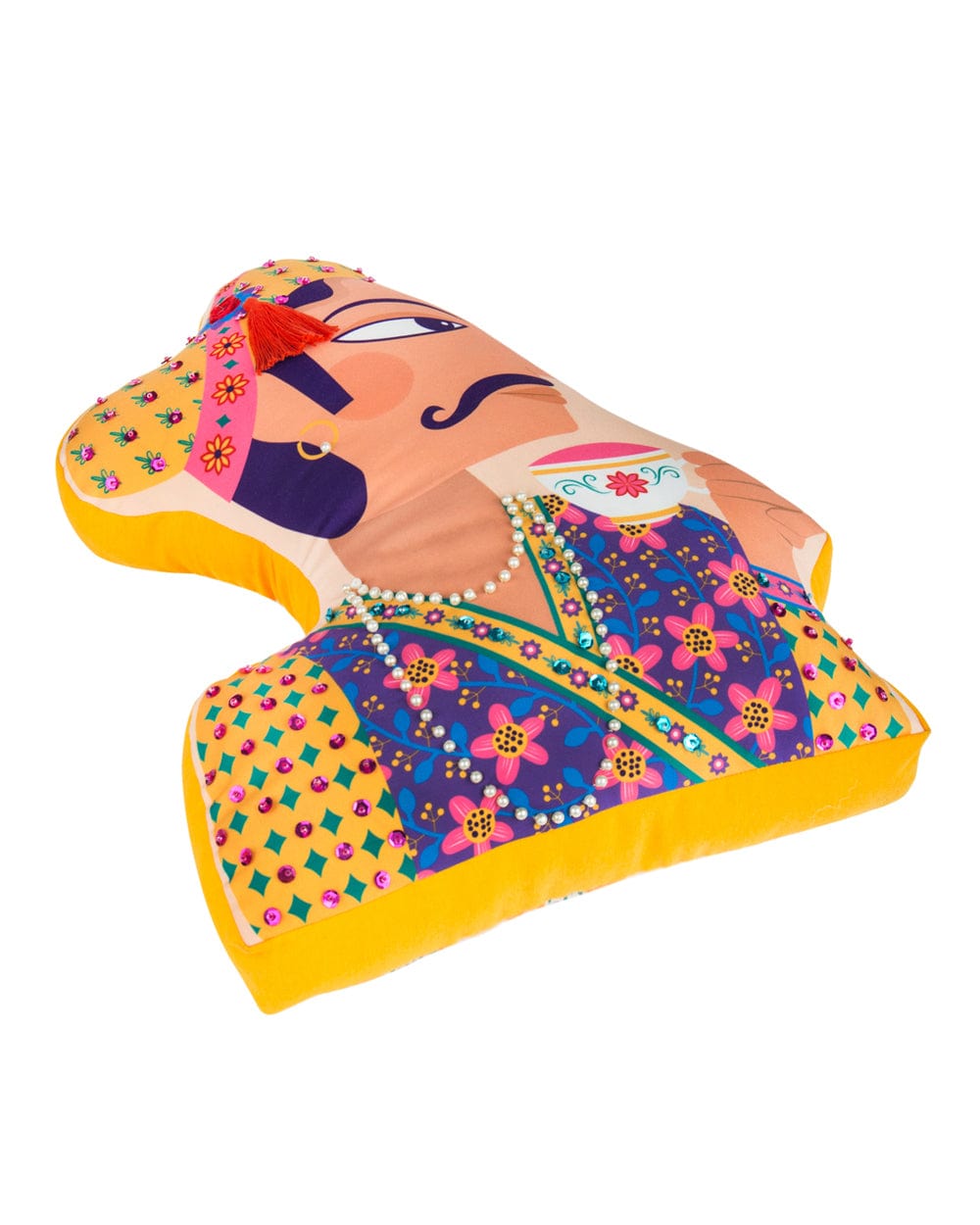 Chumbak Royal Raja Shape Cushion