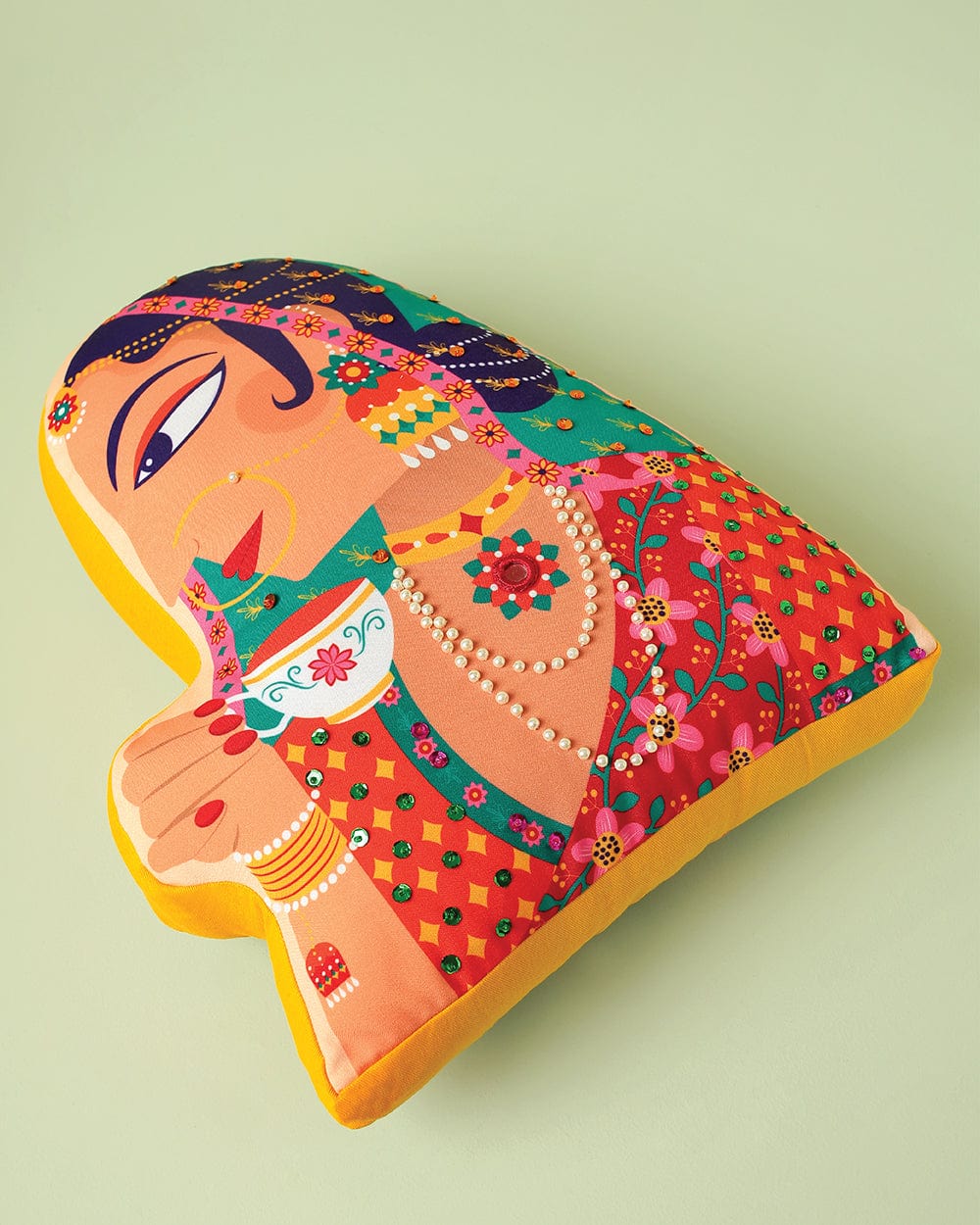 Chumbak Royal Rani Shape Cushion