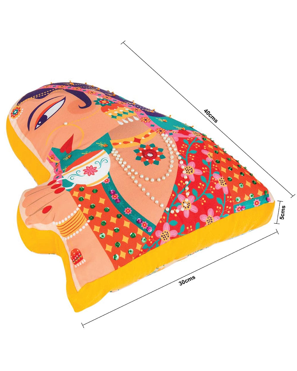 Chumbak Royal Rani Shape Cushion