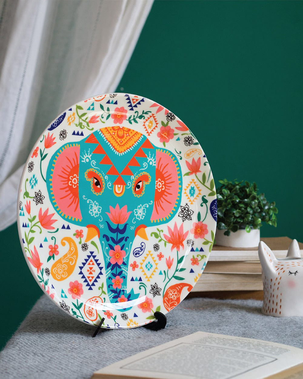 Garden Elephant Wall Plate