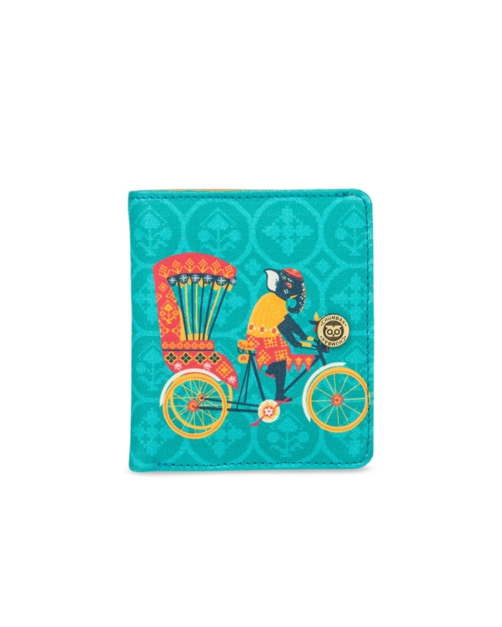 Chumbak Elephant Adventures Snap Button Wallet - Teal