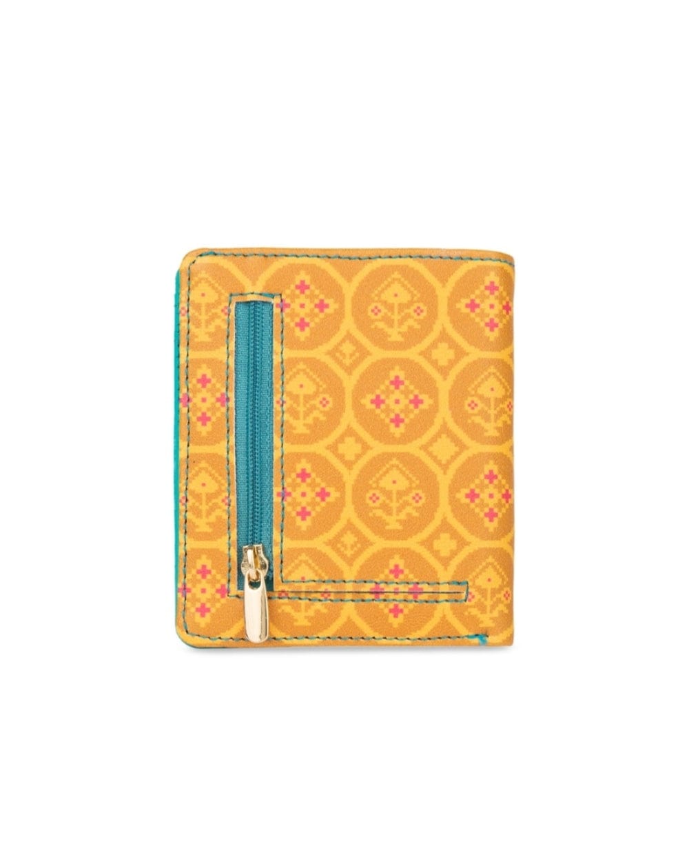 Chumbak Elephant Adventures Snap Button Wallet - Teal