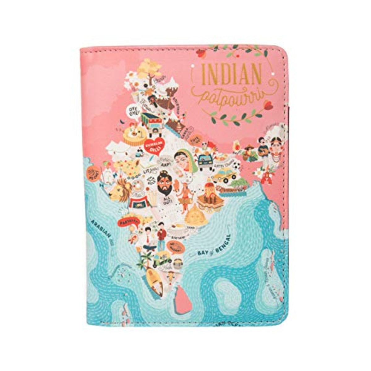 India Potpourri Passport Holder - Pink