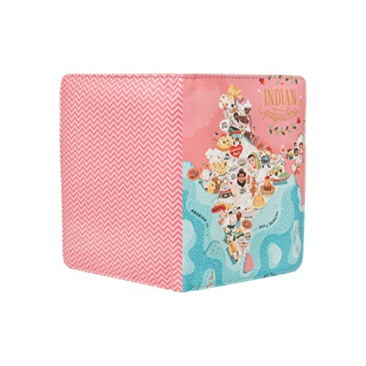 India Potpourri Passport Holder - Pink