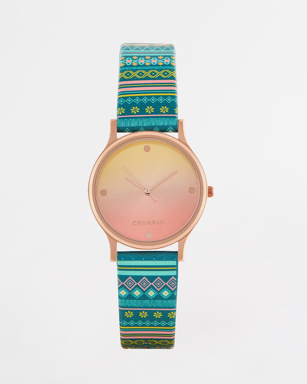 Chumbak TEAL by Chumbak Ombre Aztec Watch Teal