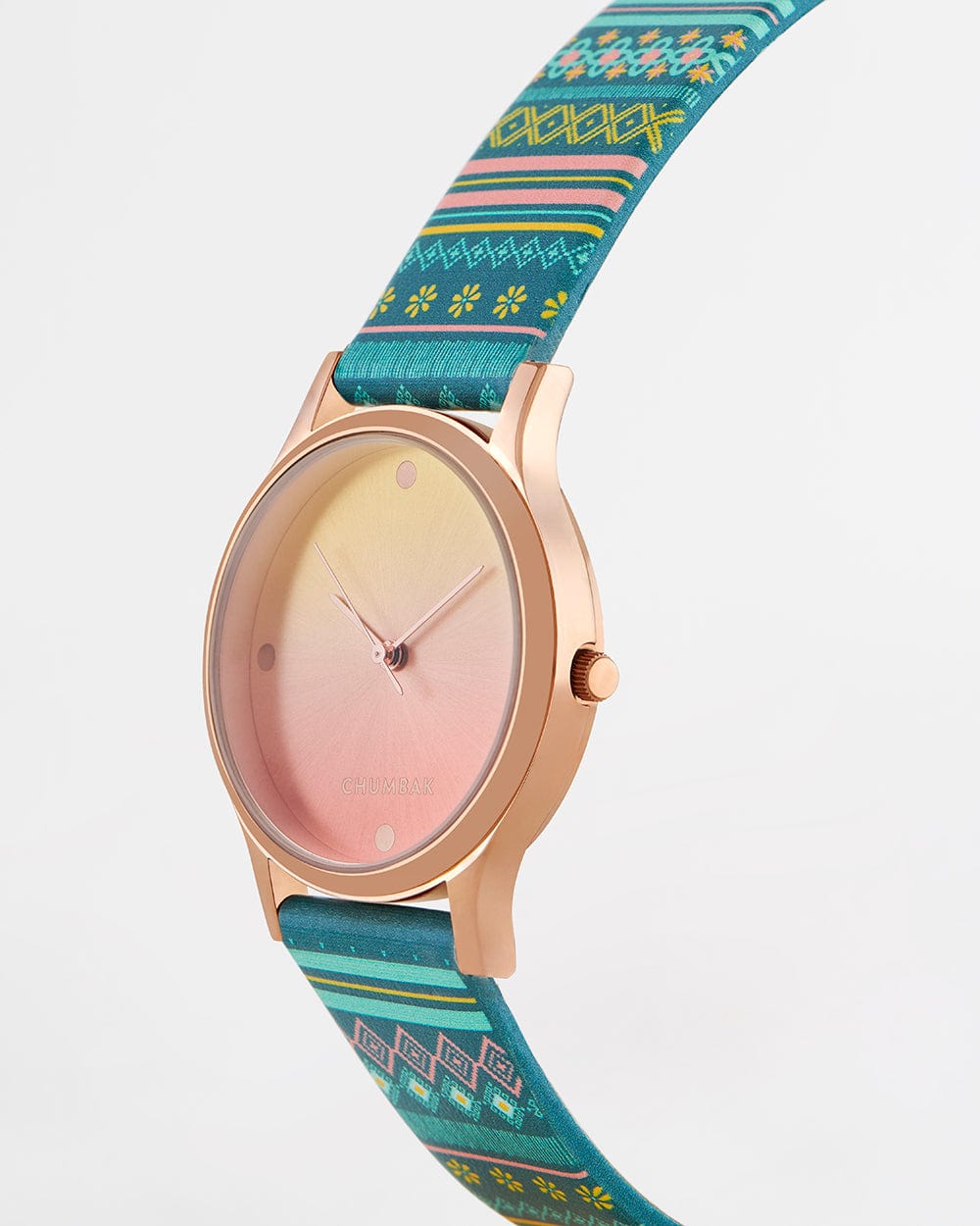 Chumbak TEAL by Chumbak Ombre Aztec Watch Teal