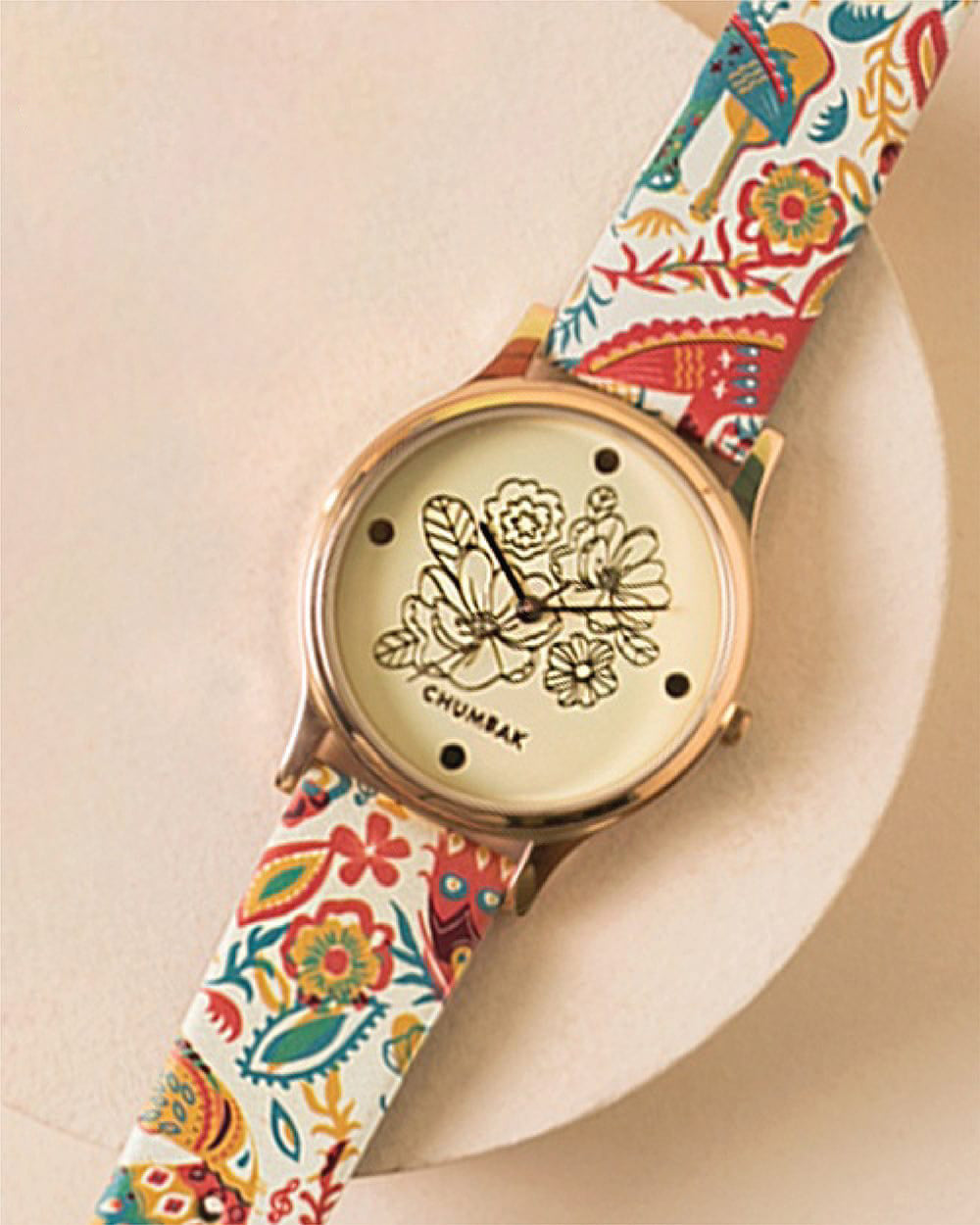 TEAL by Chumbak Jungle Beats Watch Ivory