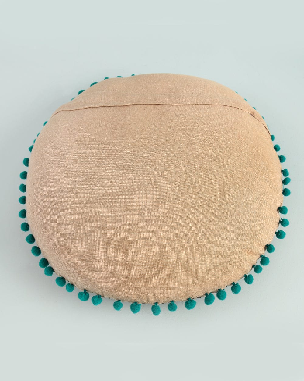 Chumbak Kathi Embroidered Round Cushion Cover