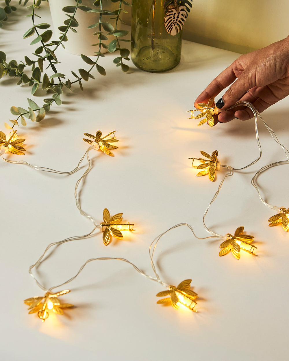 Dragon Fly String Lights- Gold