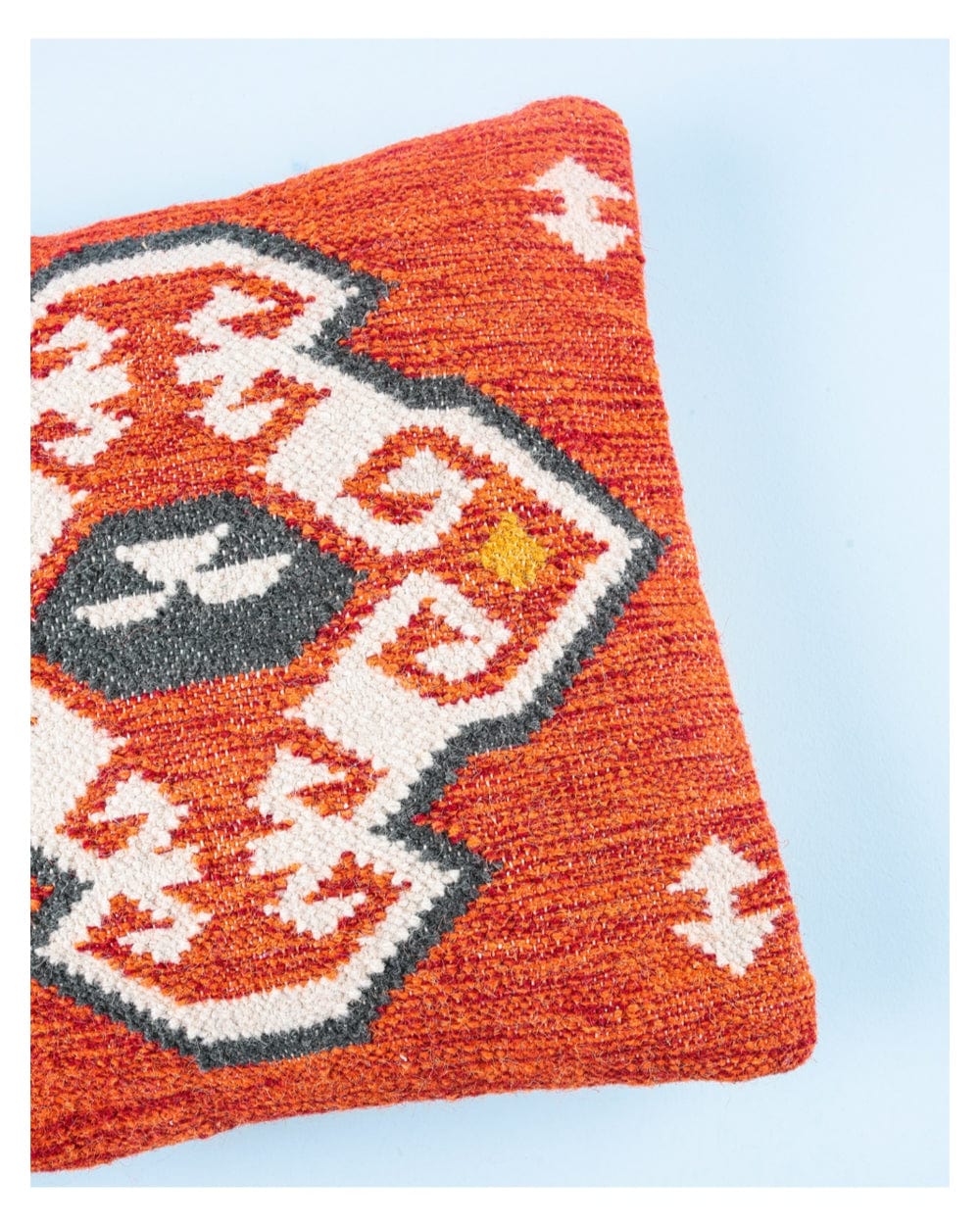 Chumbak Tribal Nap 18inches Cushion Cover - Orange