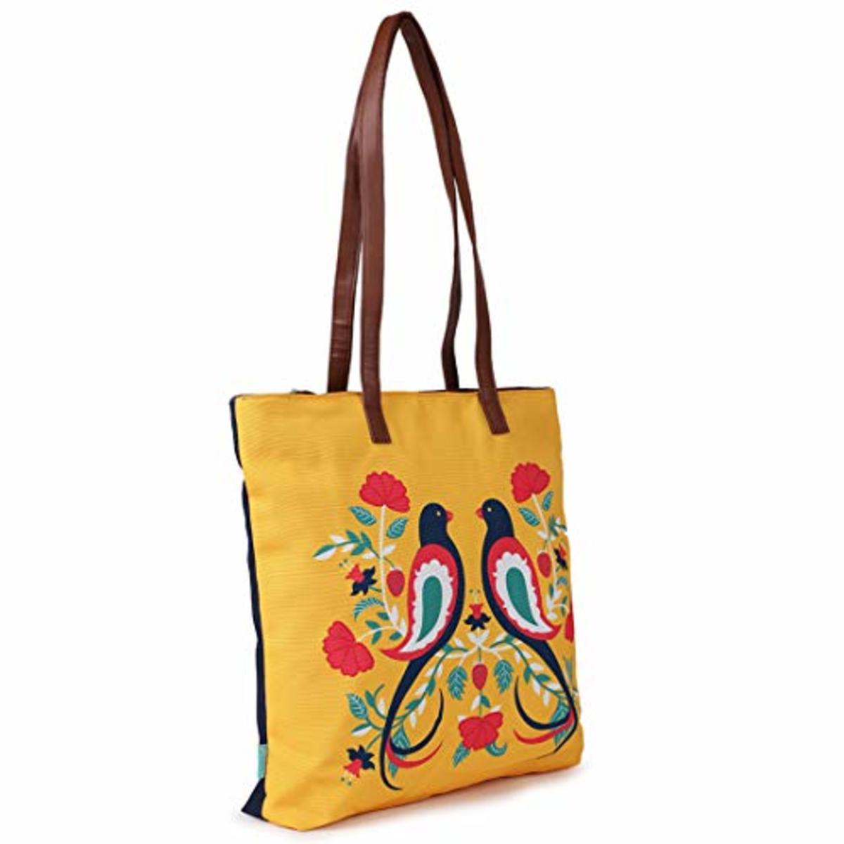 Feathered Mates Navy Tote Bag