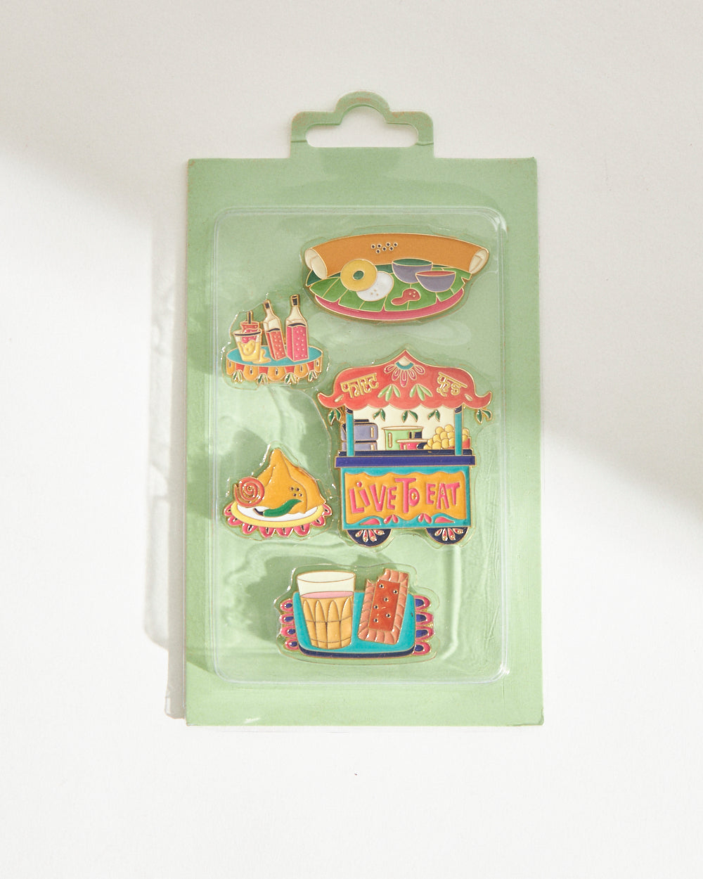 Chumbak Classic Live to Eat Fridge Magnets - Set Of 5