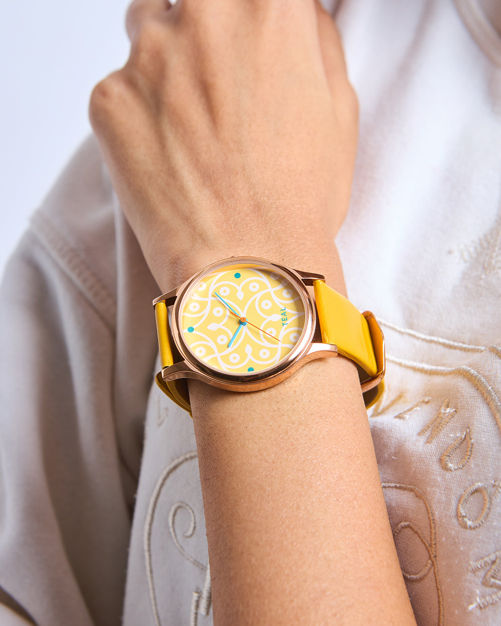 TEAL by Chumbak Pixel Blossom Wrist Watch