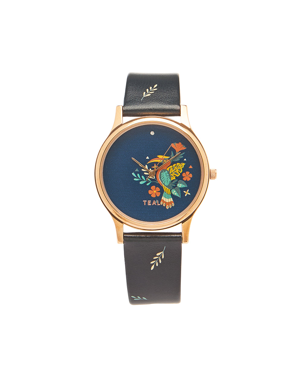 TEAL by Chumbak Tropical Birdie Watch Black