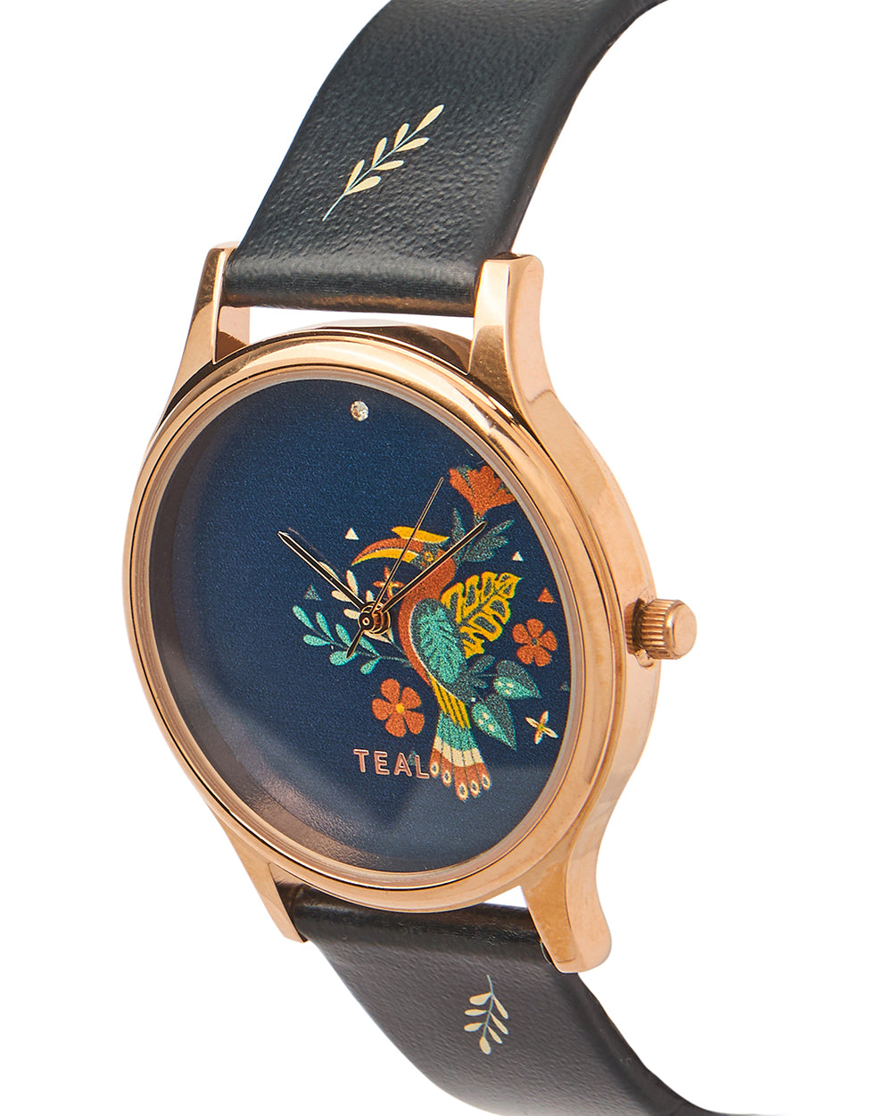 TEAL by Chumbak Tropical Birdie Watch Black