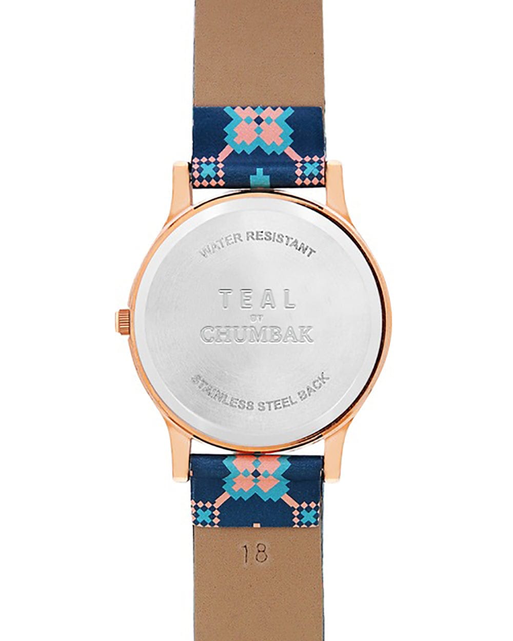 Chumbak TEAL by Chumbak Ethnic Touch Printed Strap Wrist Watch