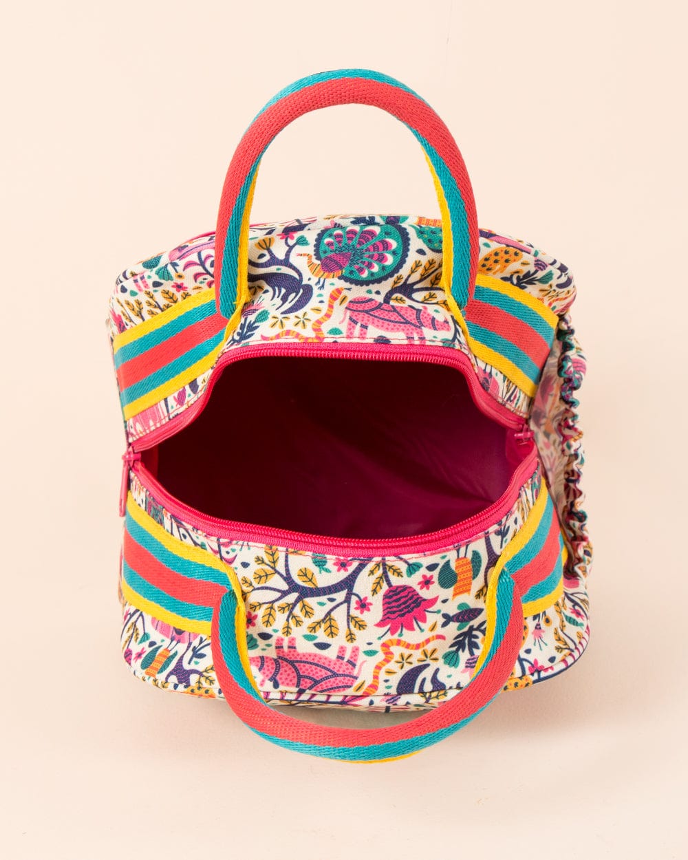 Chumbak Jungle Rumble Lunch Bag - Pink