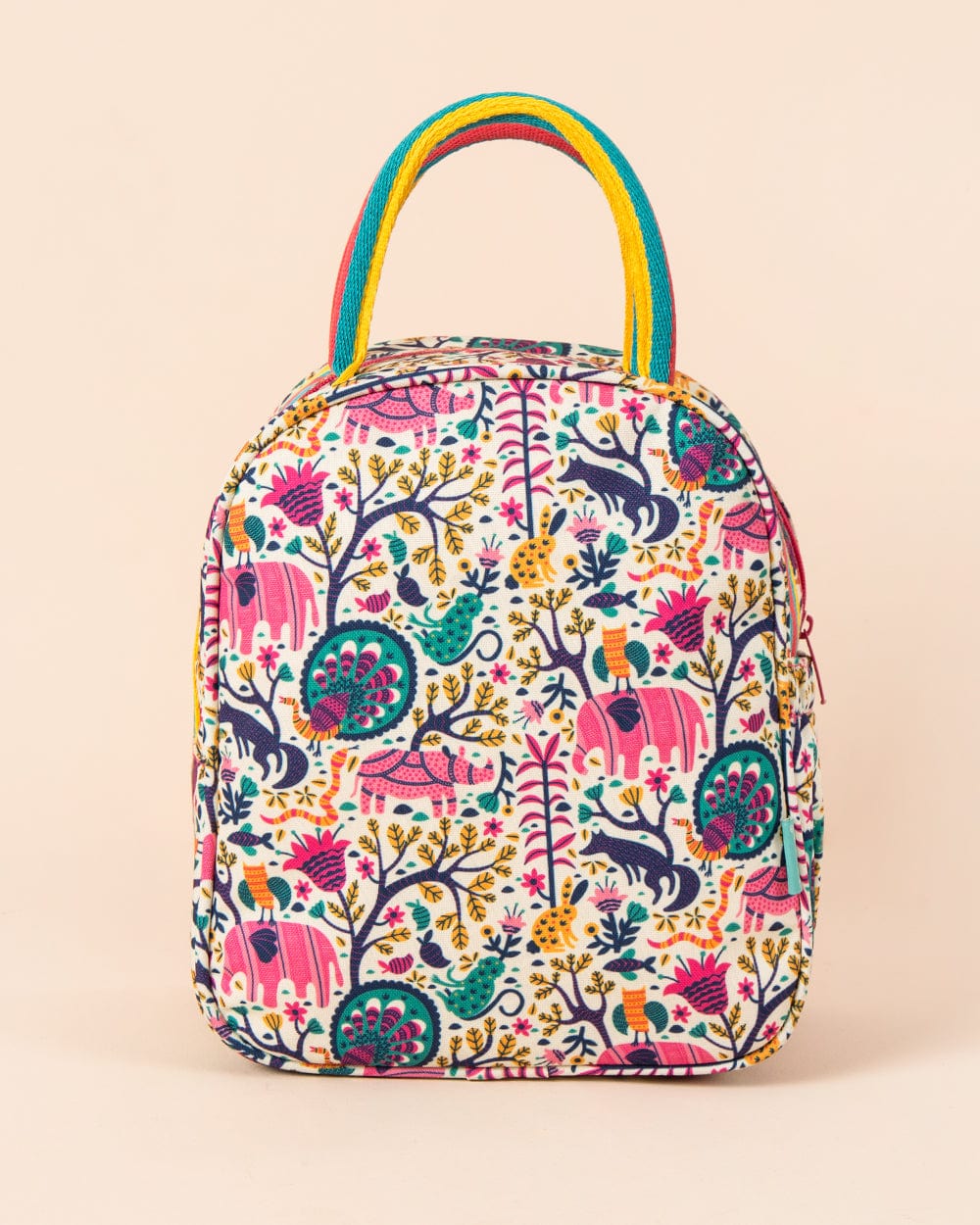 Chumbak Jungle Rumble Lunch Bag - Pink