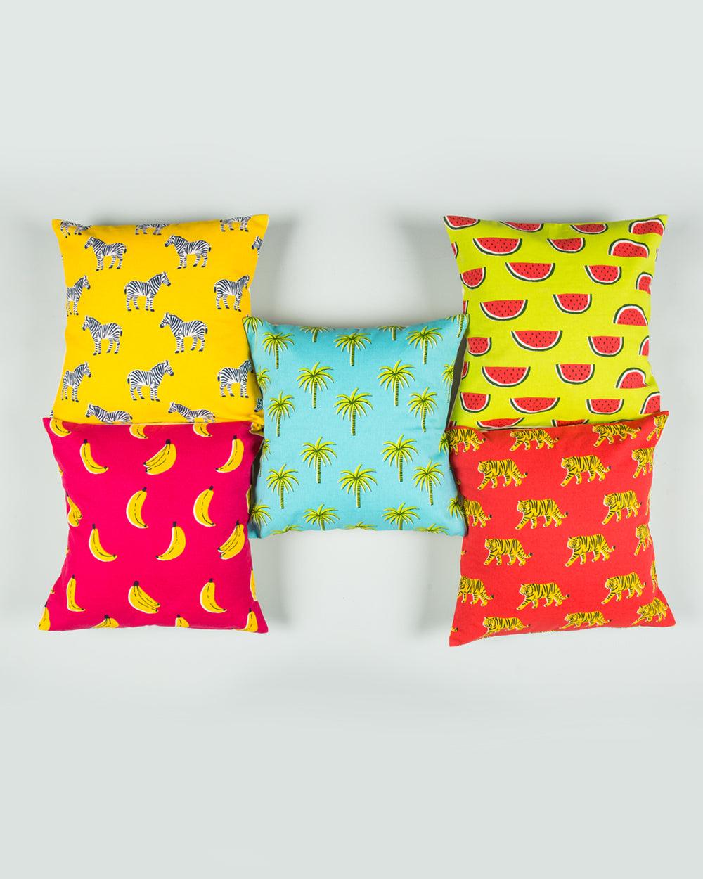 Chumbak A Taste of Nature 16 ” Cushion Covers - Set of 5