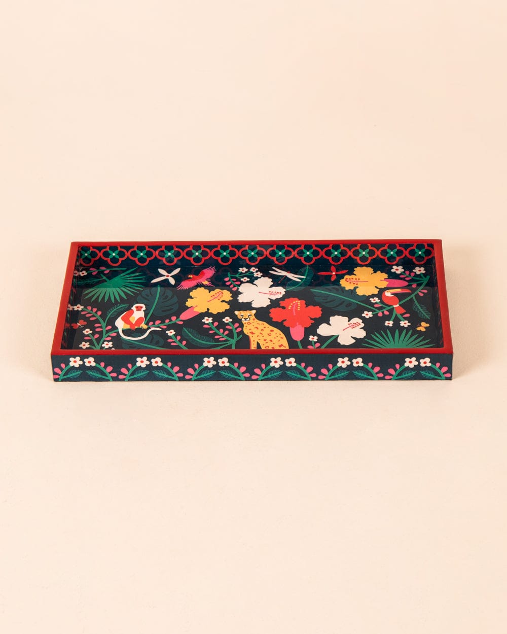 Chumbak Forest Animals Serving Tray - Green