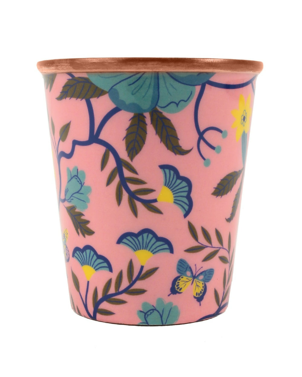 European Florals Pink Copper Tumbler - Small