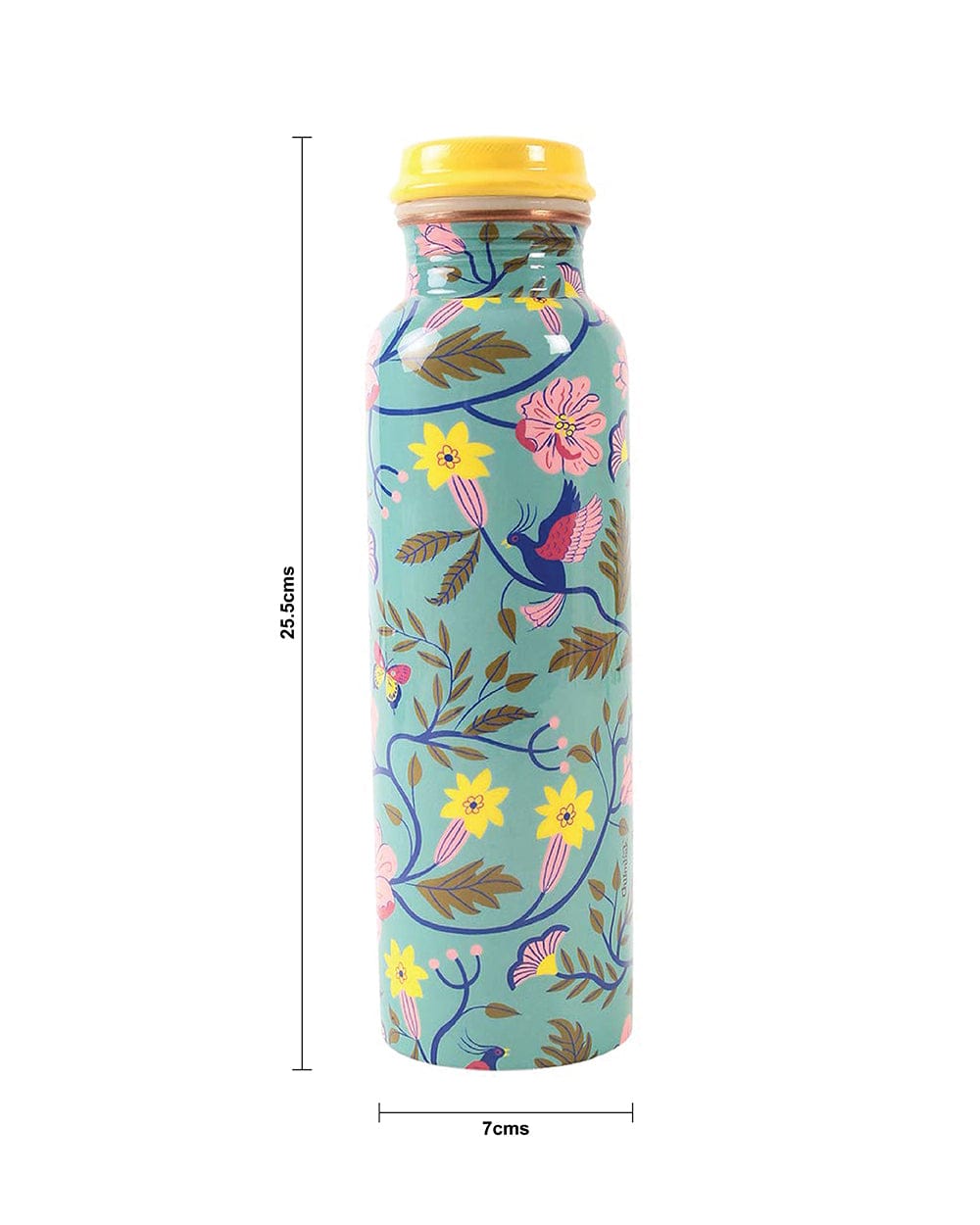 Chumbak European Florals Copper Bottle - Teal