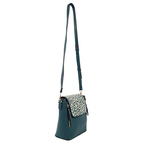 Forest Flowers Embroidered Sling Bag