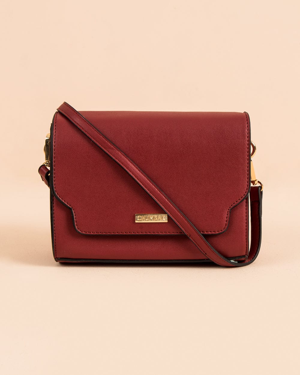 Chumbak Tropical Vines Crossbody Bag ' Maroon