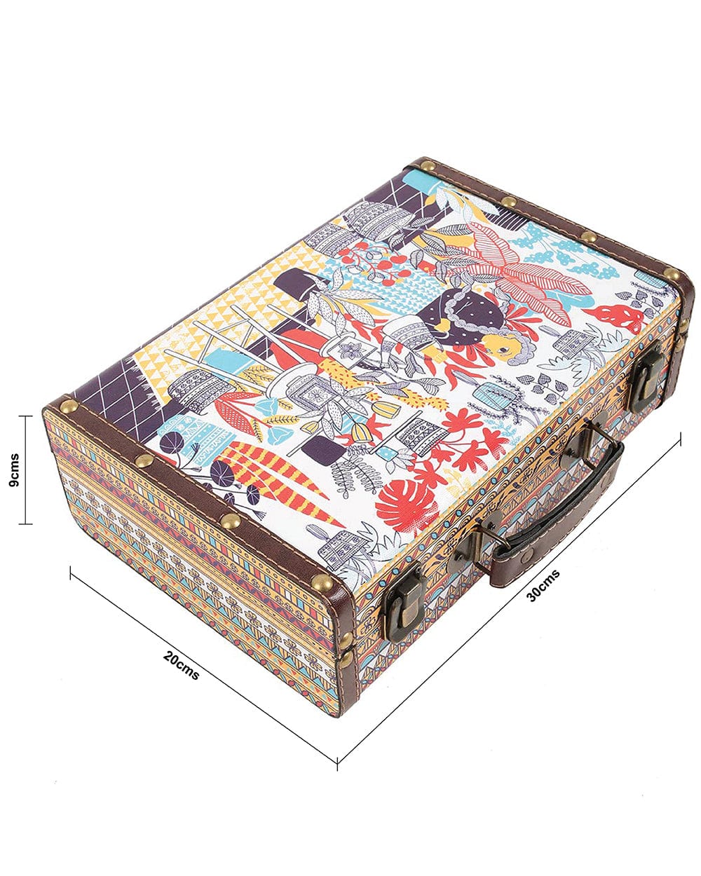 Chumbak Relaxing Garden Suitcase - Ivory